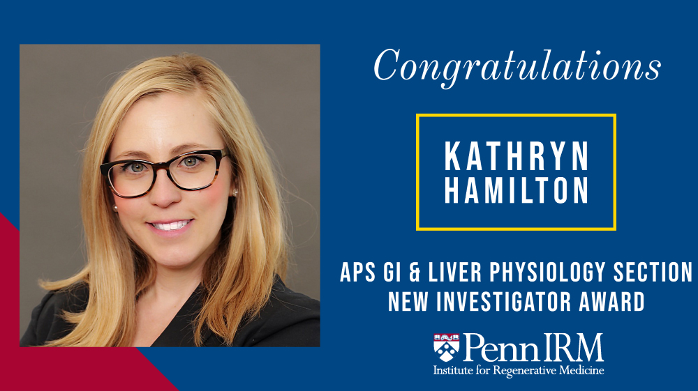 Kate Hamilton wins American Physiological Society GI/Liver New Investigator Award