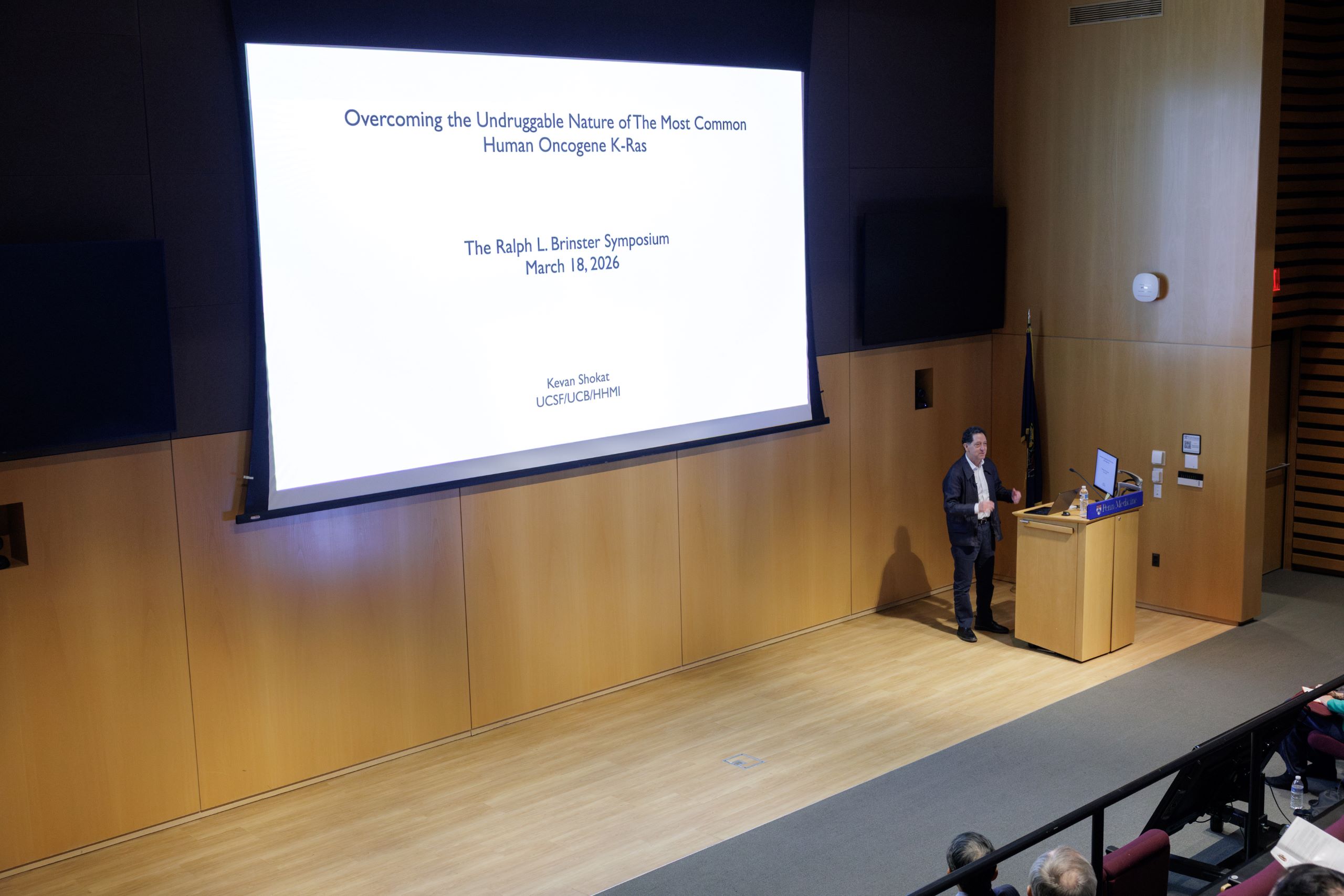 Dr. Kevan Shokat presents as part of the 2026 Ralph L. Brinster Symposium.